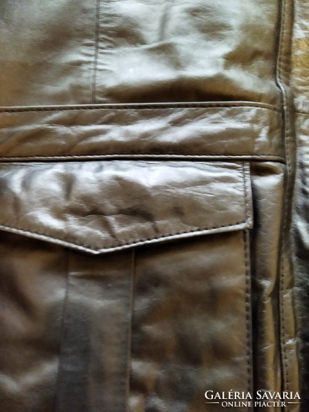 Women's leather jacket, black