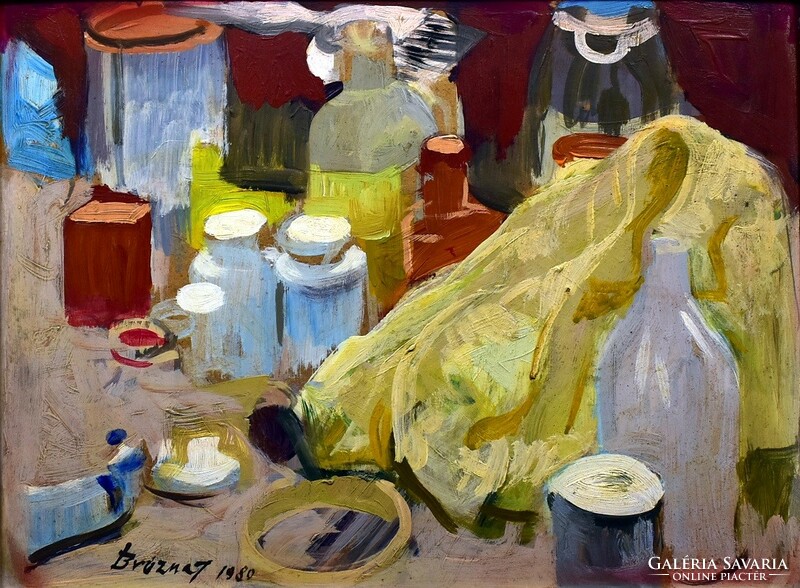 József Breznay (1916 - 2012): painting table 1980
