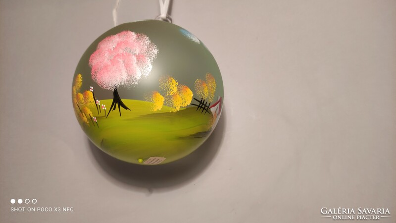 Four Seasons! Handmade, marked, high-quality glass ornament, glass sphere, spectacular, lightweight, large size, special price