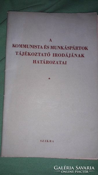 1950. Decisions of the Information Office of the Communist and Workers' Parties book, spark according to the pictures
