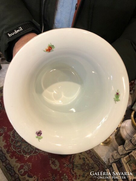 Herendi körmös porcelán váza 1940-ből, 18 cm-es magasságú