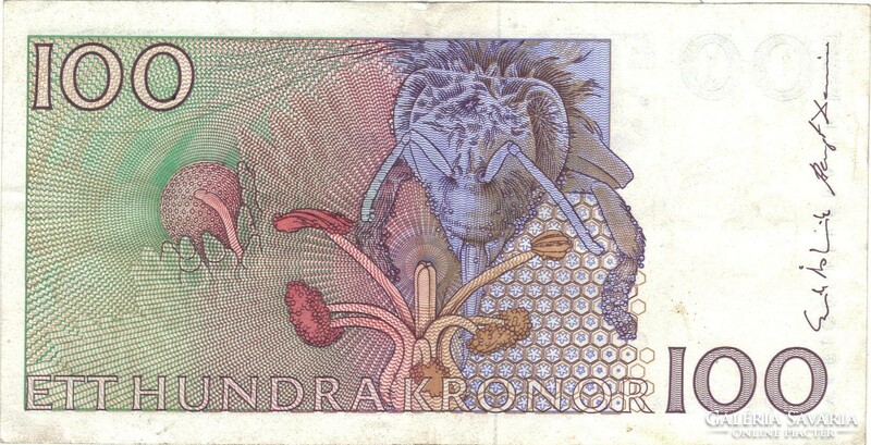 100 kronor korona 1986-92 Svédország