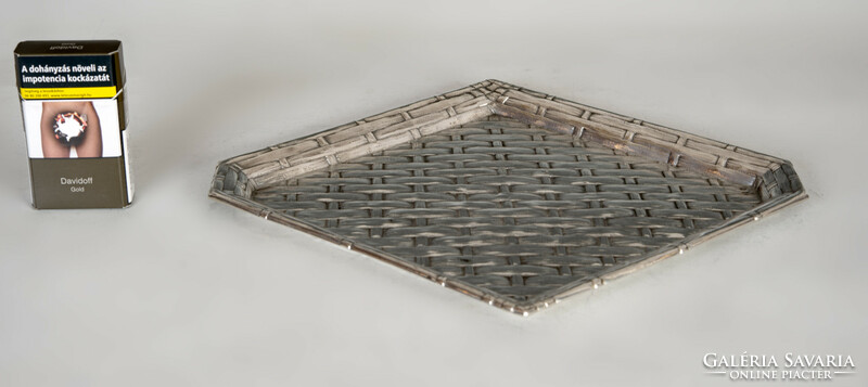 Silver braided tray - special shape