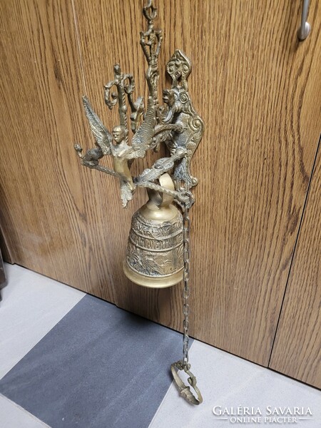 Antique copper large servant bell