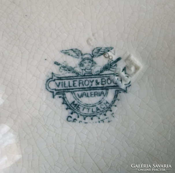 Antique villeroy & boch valeria mettlach faience plate