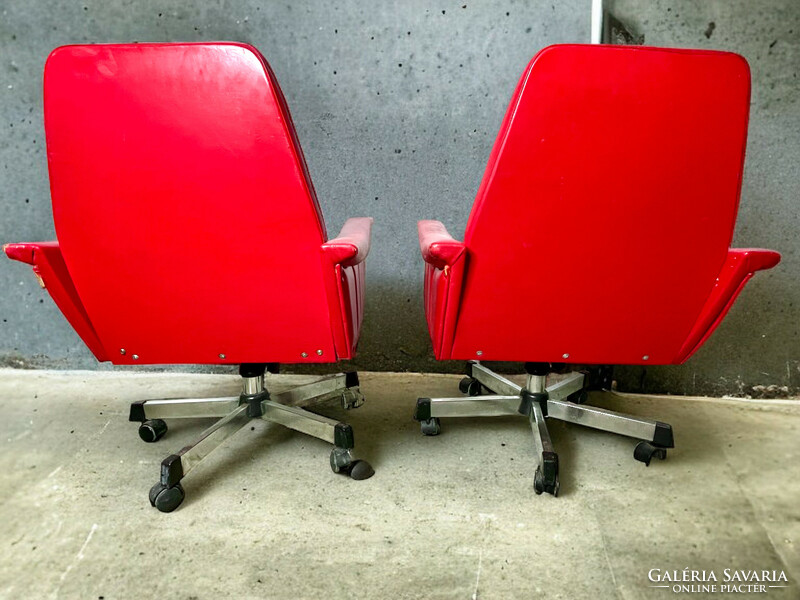 Retro, loft design faux leather swivel office chair, armchair