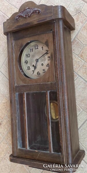 Antique wooden wall clock - clock