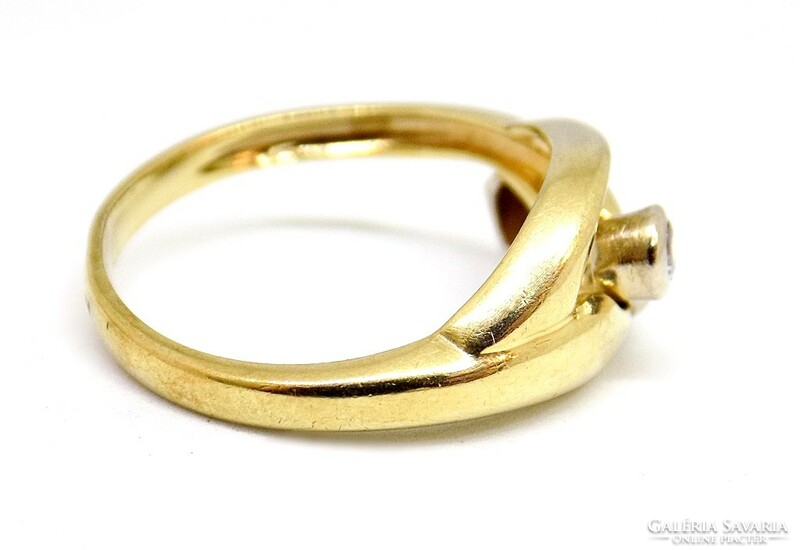 Stoned gold ring (zal-au111715)