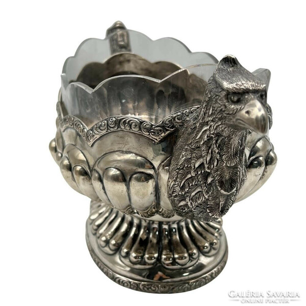 Eagle head tray with glass insert ez00385