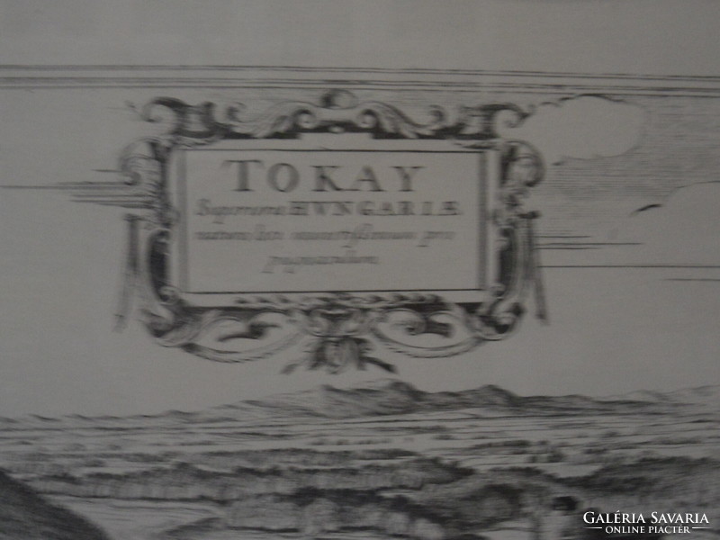 View of Tokaj in etching frame