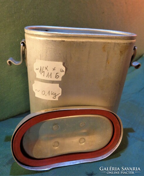 Military girl - complete with unpainted, aluminum food barrel / both are sold together /