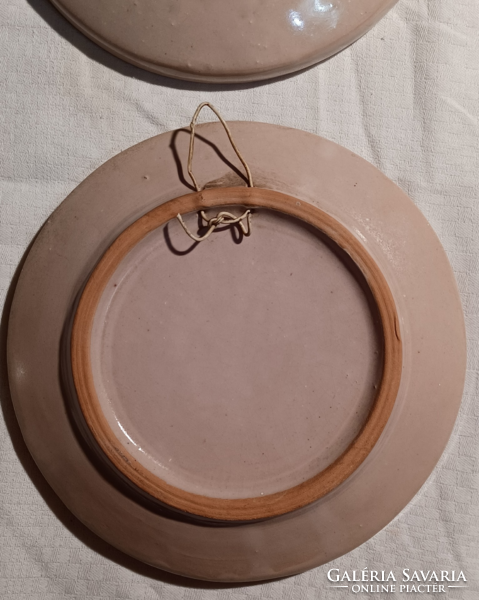 RETRO IPARMŰVÉSZETI MÁZAS KERÁMIA FALITÁNYÉROK 4-ES SOROZAT-JELZETT