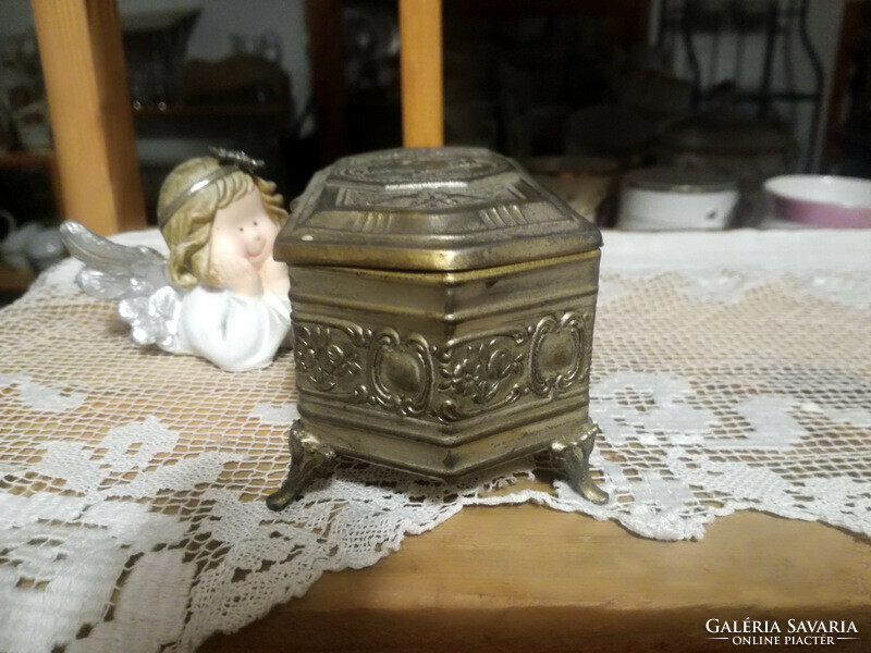 Old German jewelry / snuff box with lid - 11.5 x 6 x 5.5 cm - art&decoration