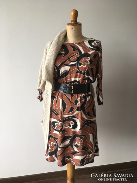 New river island s/m (36/38) knitted dress with retro pattern