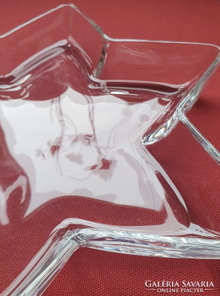 Christmas glass star-shaped serving bowl serving centerpiece