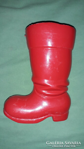 Old Hungarian confectionery plastics Santa's boots for chocolate-candy packaging 15cm according to the pictures