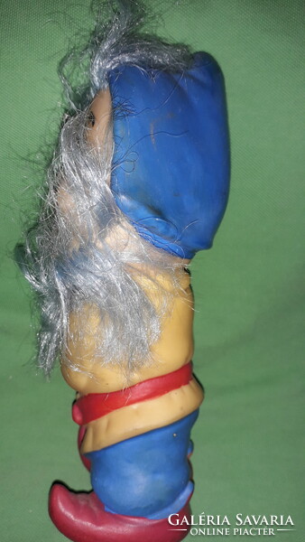Régi CCCP hajas -szakállas bányász törpe gumi figura nagyon szép állapotban 20 cm képek szerint  2.