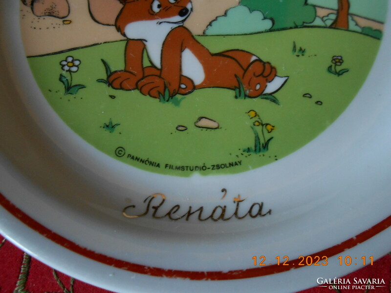 Zsolnay vuk fairy tale patterned children's small plate