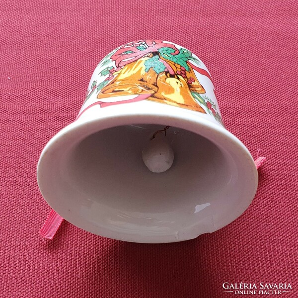 Christmas porcelain bell ringing Christmas tree ornament accessory decoration