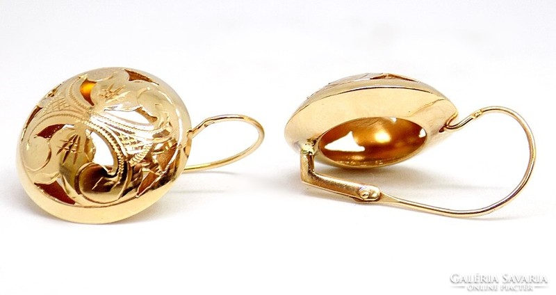 Golden lens earrings (zal-au119134)