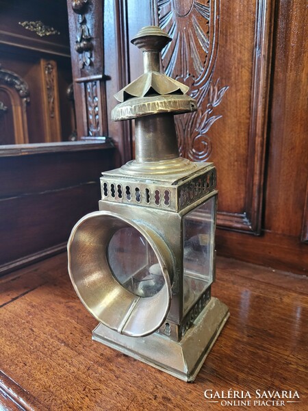 Antik réz hajós tengerész lámpa