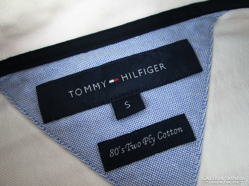 Original tommy hilfiger (s / m) elegant striped short sleeve men's shirt