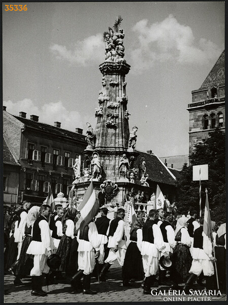 Larger size, photo art work by István Szendrő. Budapest, Holy Trinity Memorial in Budavar,