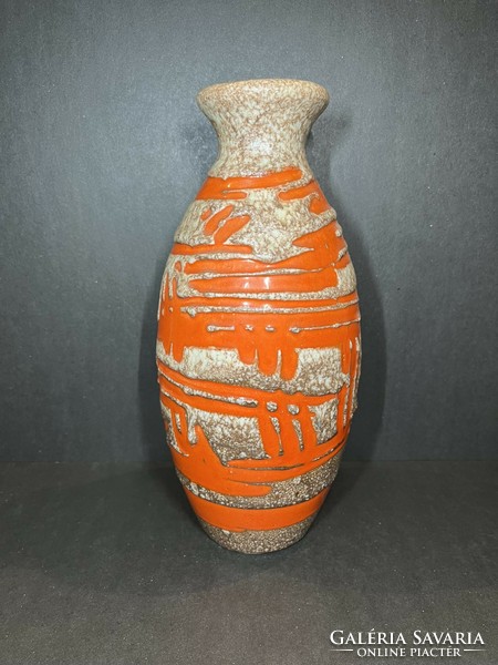 Retro orange-cream vase