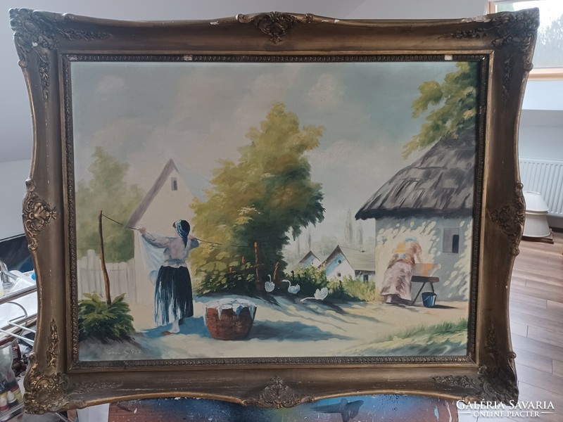 Clothes drying on the farm