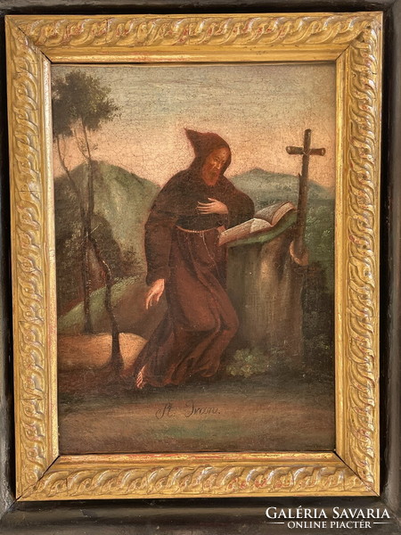 18.Sz.I Franciscan praying st. Ivan 48x41cm