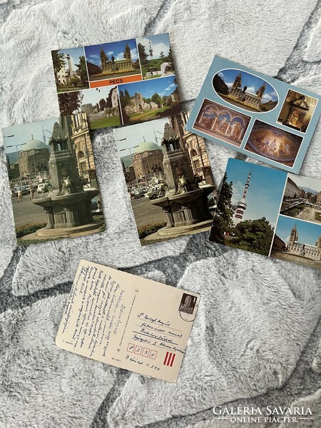 6 old photo postcards from Pécs
