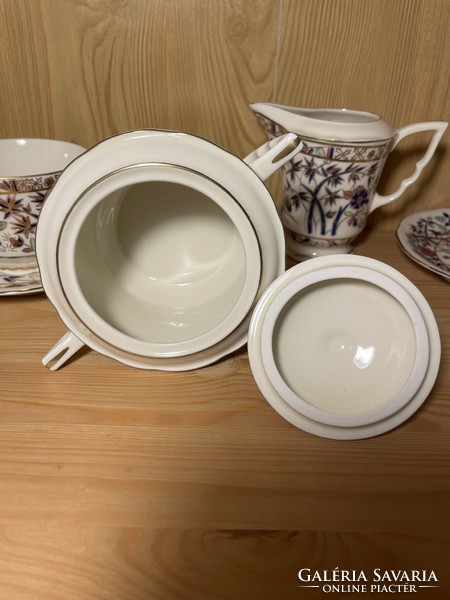 Zsolnay bamboo tea set for 8 people