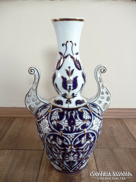 Régi Hollóházi nagyméretű barokk váza