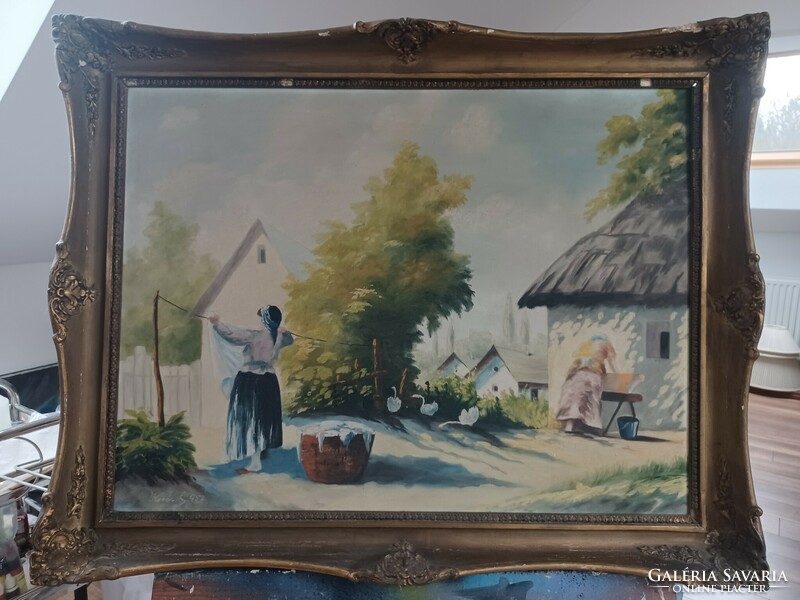 Clothes drying on the farm