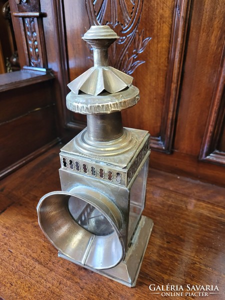 Antik réz hajós tengerész lámpa