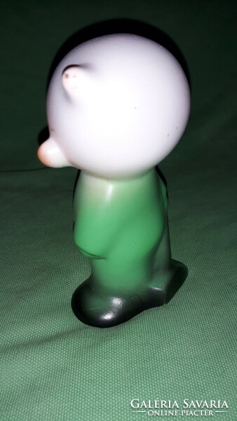 Antik CCCP szovjet játék  aranyos kicsi zöld manó törpe gumi figura hibátlan 15 cm a képek szerint