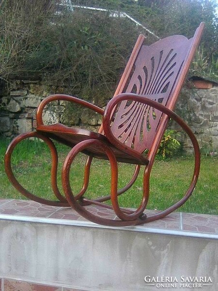 Thonet konkurense J&J Kohn extrém ritka !!! 1916-ban gyártott hintaszéke