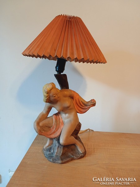 Turai blacksmith terracotta figural lamp