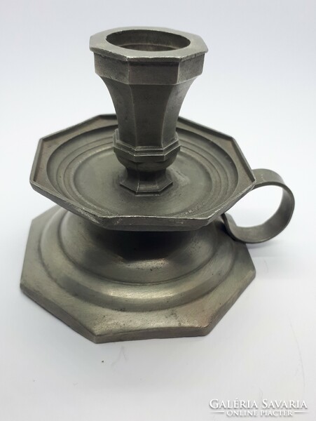 Antique tin candlestick