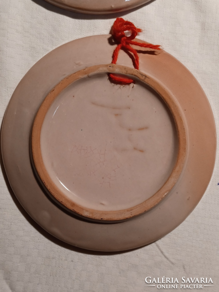 RETRO IPARMŰVÉSZETI MÁZAS KERÁMIA FALITÁNYÉROK 4-ES SOROZAT-JELZETT