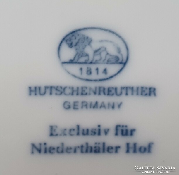 Hutschenreuther német porcelán akasztható fali tányér karácsonyi téli tájképpel