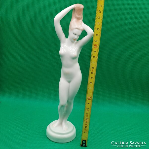 Béla Balogh aquincum porcelain female nude figure