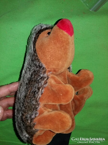 Retro fluffy soft hedgehog hedgehog glove puppet figure in good condition 20 cm according to pictures