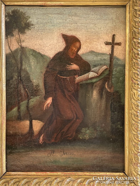 18.Sz.I Franciscan praying st. Ivan 48x41cm