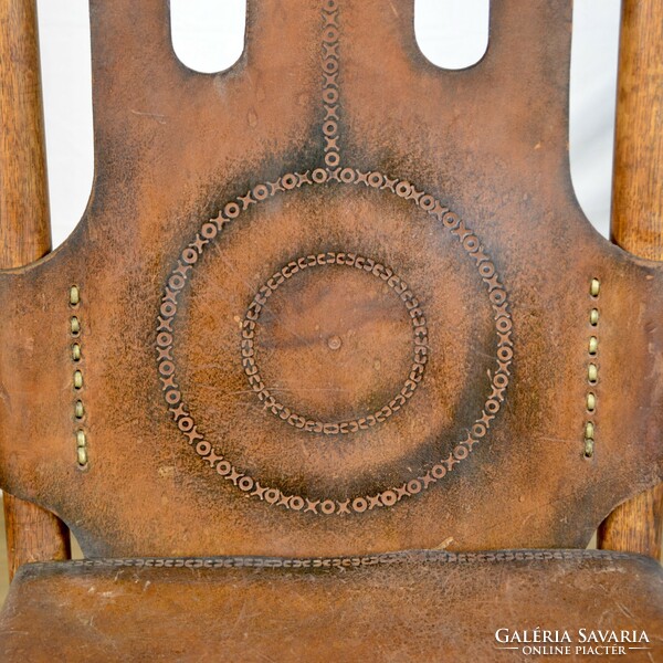 8db iparművészeti bőrszék retro székek [ár/db]