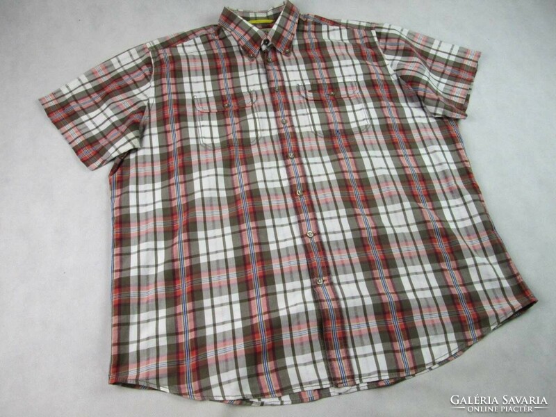 Original camel active (2xl / 3xl) sporty elegant checkered short-sleeved men's shirt