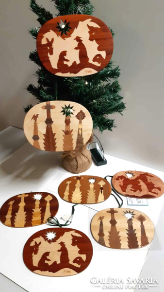 Christmas tree decoration: 2-sided handmade work