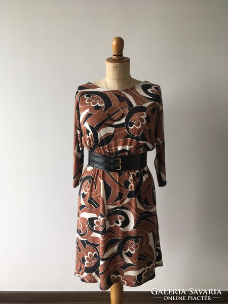 New river island s/m (36/38) knitted dress with retro pattern