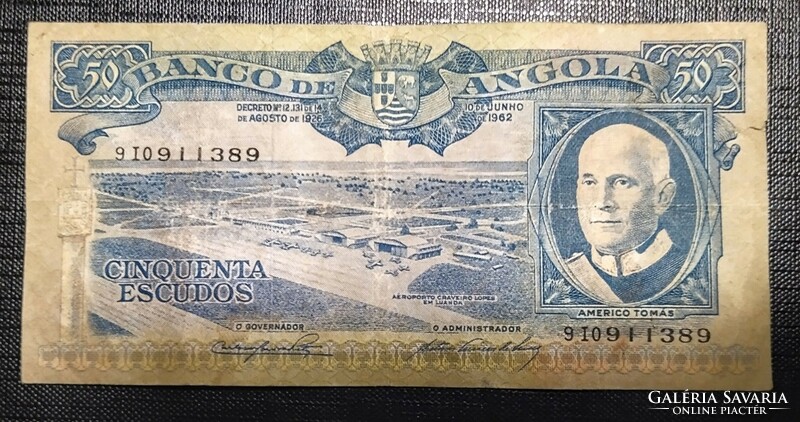 Portugál Angola 50 escudo 1962 F