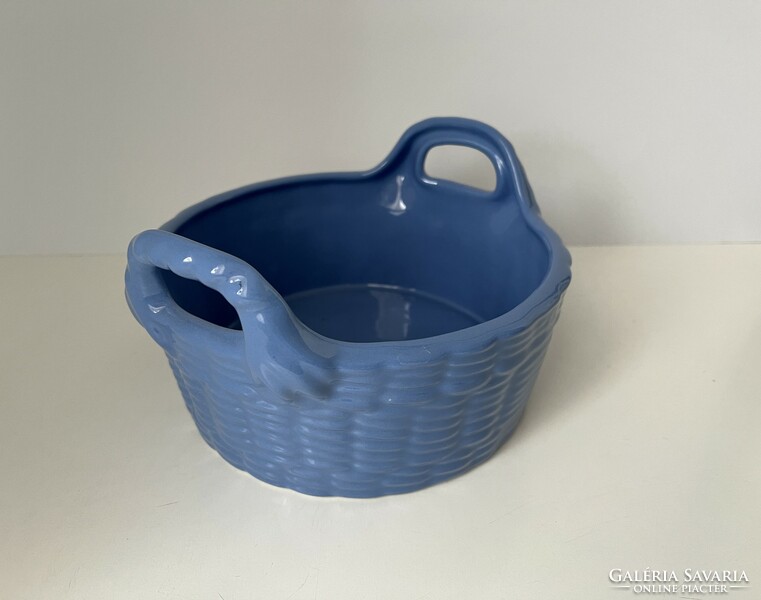 Nice blue ceramic basket, centerpiece